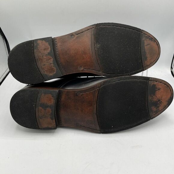 Wallin & Bros Cap Toe Black Leather Lace Up Dress Shoes Size 12M Made in Brazil - Picture 9 of 12